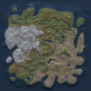 Thumbnail Rust Map: Procedural Map, Size: 4150, Seed: 654321, 15 Monuments