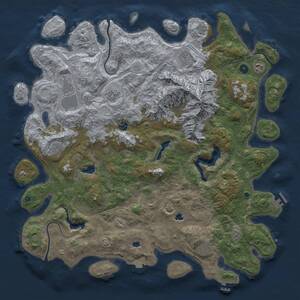 Thumbnail Rust Map: Procedural Map, Size: 5000, Seed: 1646998385, 15 Monuments