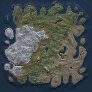 Thumbnail Rust Map: Procedural Map, Size: 4500, Seed: 5247810, 17 Monuments