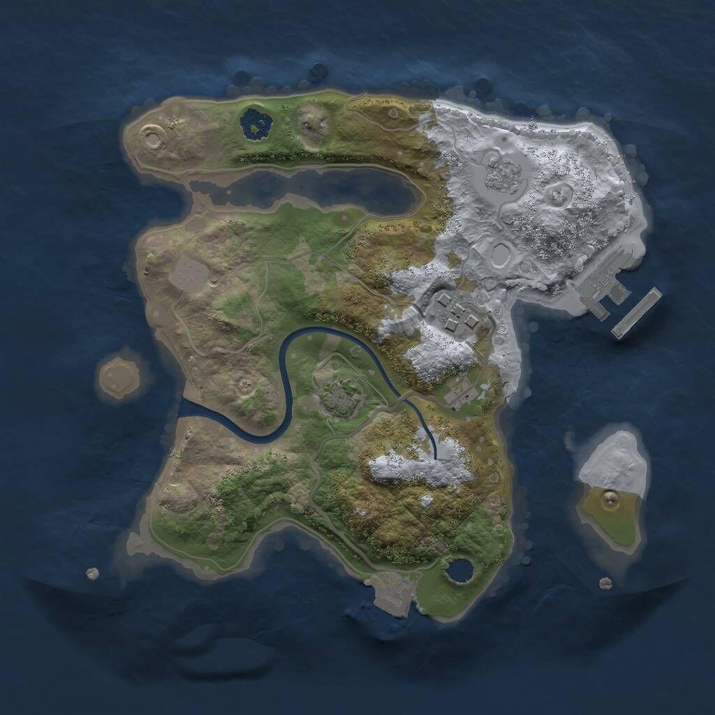 Rust Map: Procedural Map, Size: 2300, Seed: 217659963, 5 Monuments