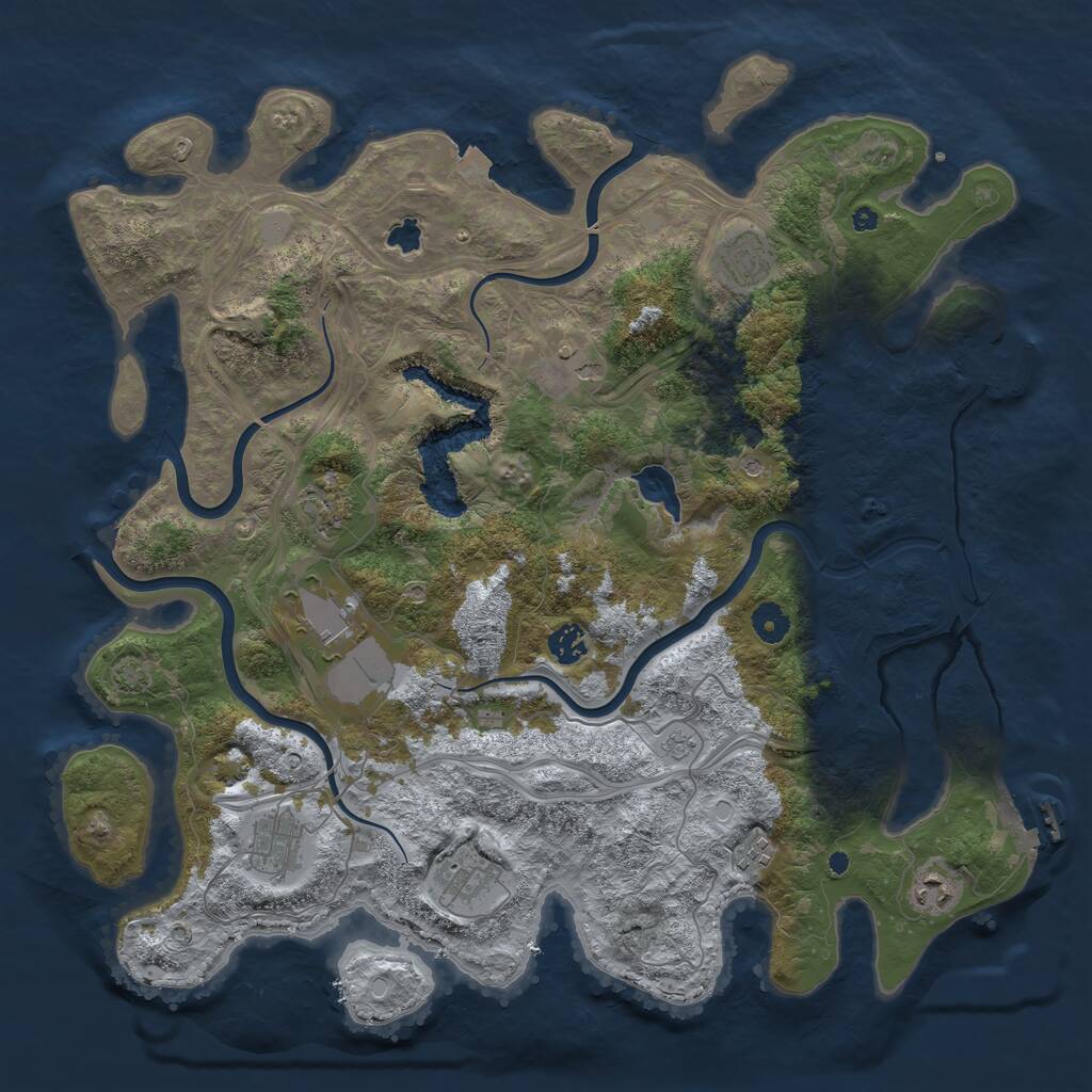 Rust Map: Procedural Map, Size: 4250, Seed: 9069668, 15 Monuments