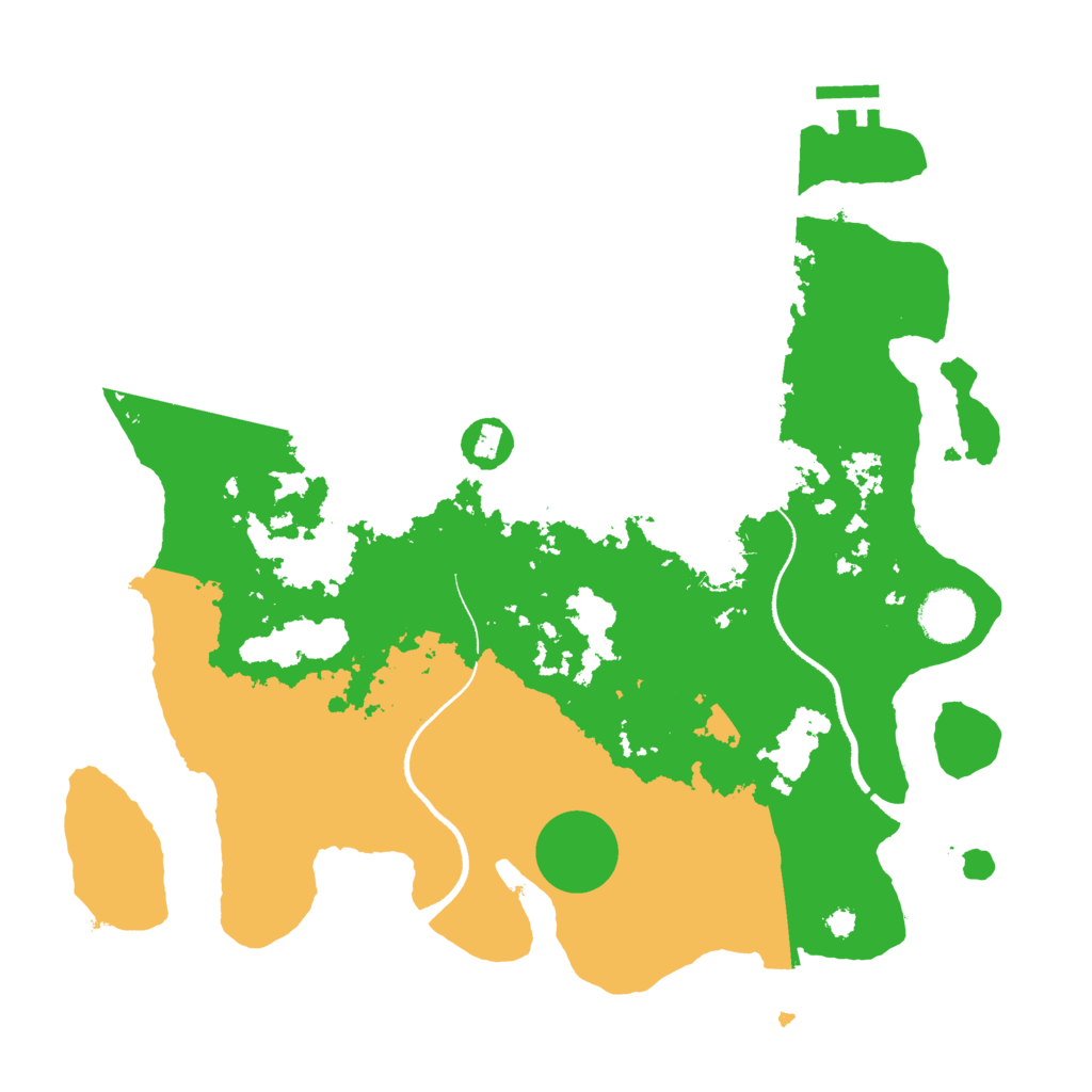 Biome Rust Map: Procedural Map, Size: 3500, Seed: 8555325