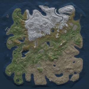 Thumbnail Rust Map: Procedural Map, Size: 4500, Seed: 756815619, 17 Monuments