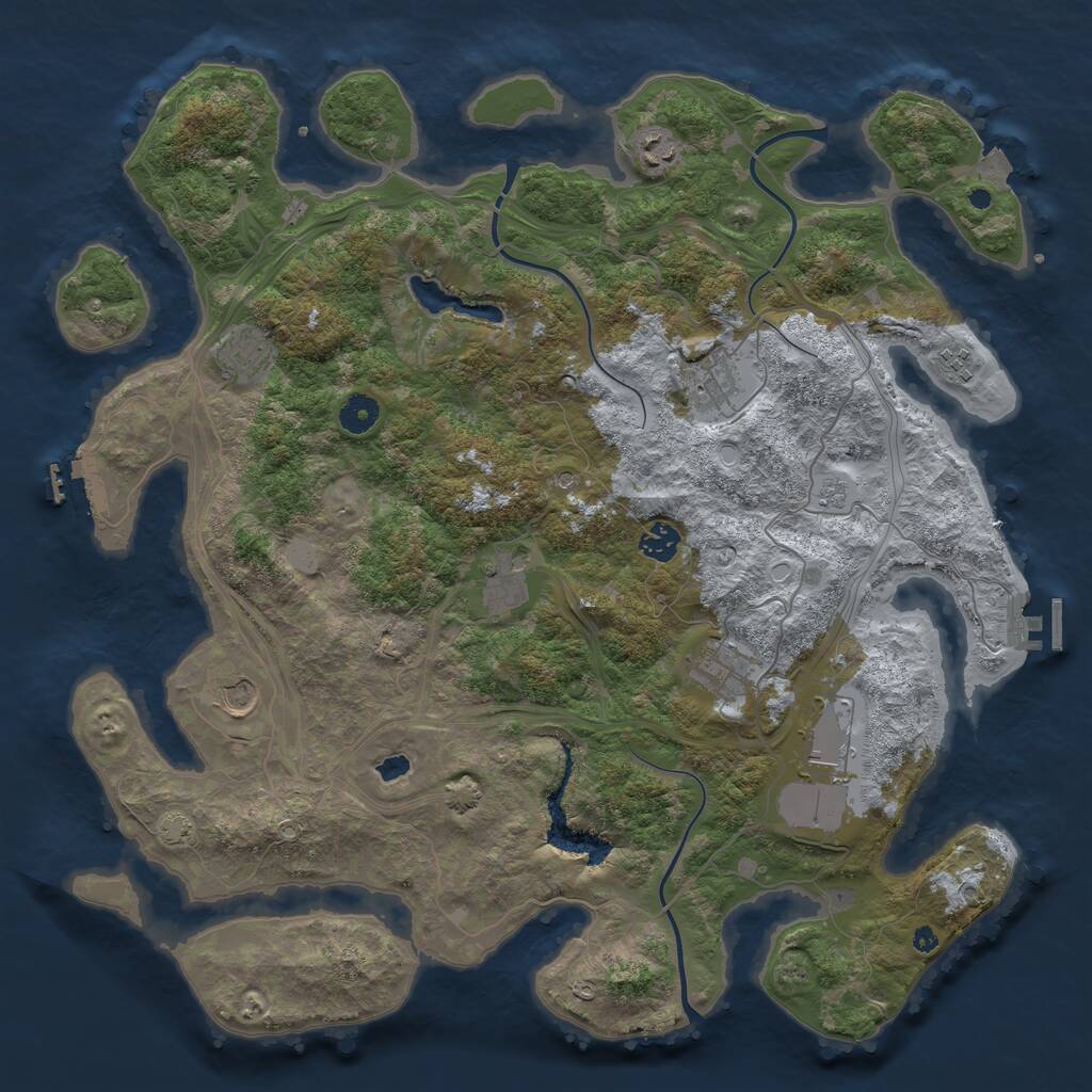 Rust Map: Procedural Map, Size: 4250, Seed: 2314, 15 Monuments