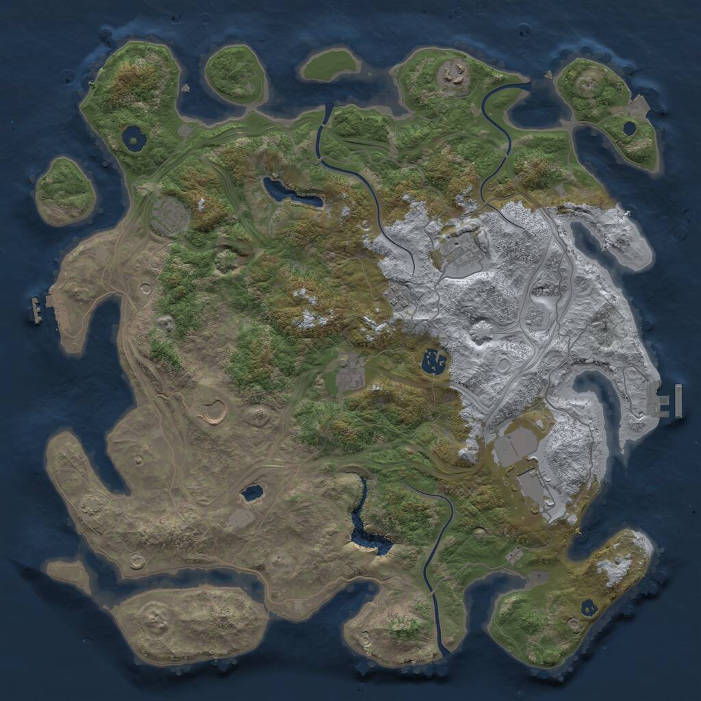 Rust Map: Procedural Map, Size: 4250, Seed: 2314, 14 Monuments