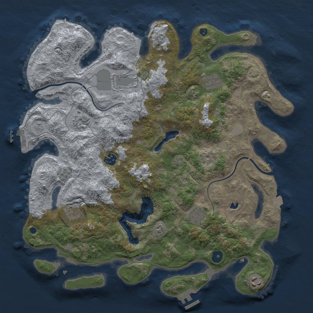 Rust Map: Procedural Map, Size: 4000, Seed: 20241115, 14 Monuments