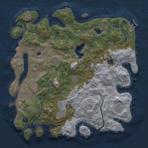 Thumbnail Rust Map: Procedural Map, Size: 4250, Seed: 344446970, 15 Monuments