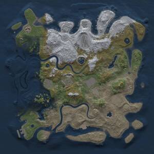 Thumbnail Rust Map: Procedural Map, Size: 4000, Seed: 1932526853, 15 Monuments