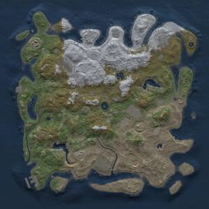 Thumbnail Rust Map: Procedural Map, Size: 4000, Seed: 1932526853, 13 Monuments