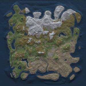 Thumbnail Rust Map: Procedural Map, Size: 4000, Seed: 1932526853, 13 Monuments
