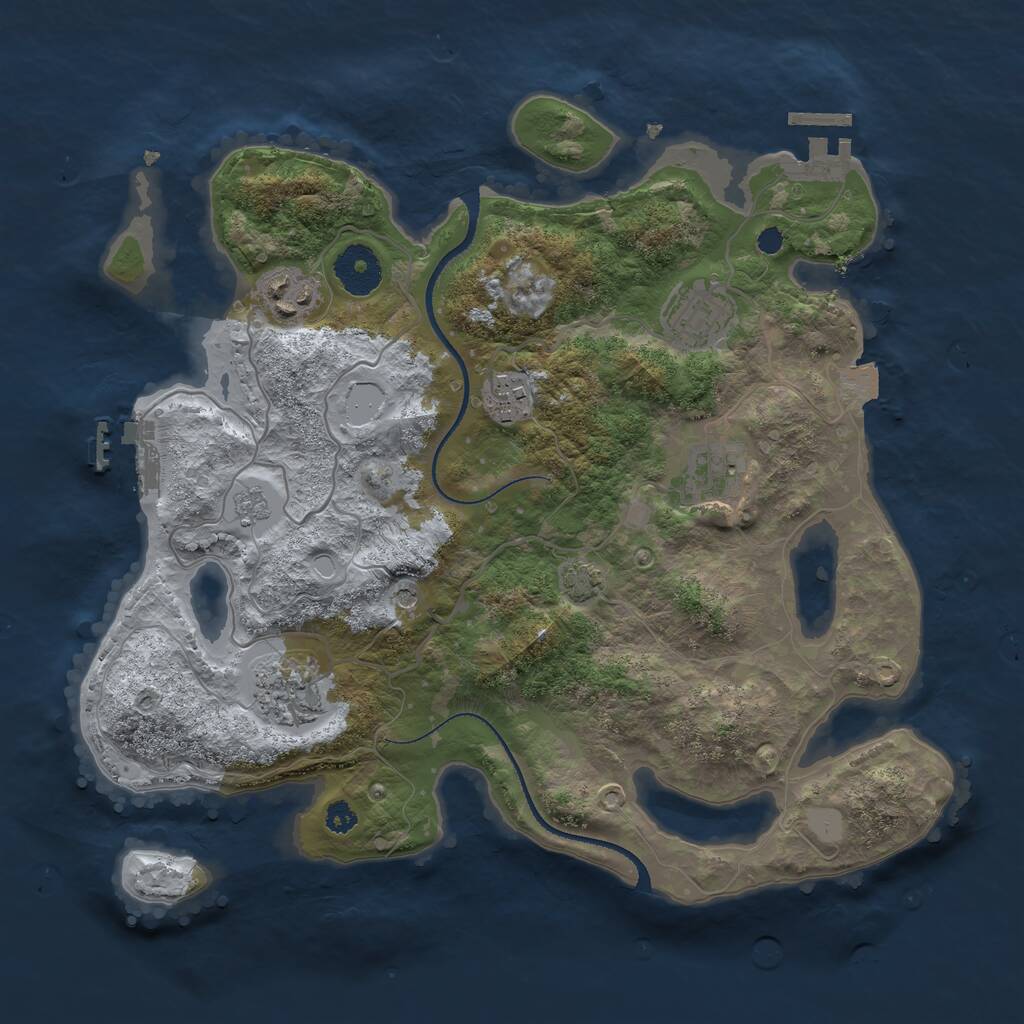 Rust Map: Procedural Map, Size: 3240, Seed: 51114202, 11 Monuments