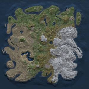 Thumbnail Rust Map: Procedural Map, Size: 4250, Seed: 1145144108, 15 Monuments