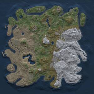 Thumbnail Rust Map: Procedural Map, Size: 4250, Seed: 1145144108, 15 Monuments