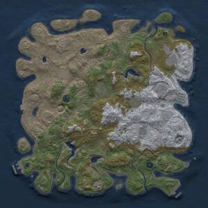 Thumbnail Rust Map: Procedural Map, Size: 4500, Seed: 1872125481, 17 Monuments