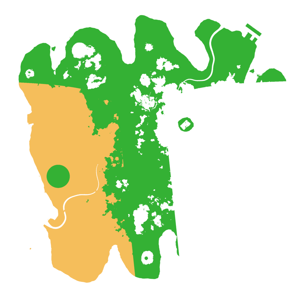 Biome Rust Map: Procedural Map, Size: 3500, Seed: 129615694