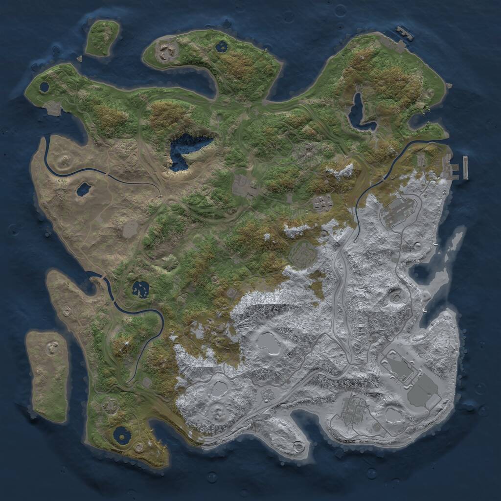 Rust Map: Procedural Map, Size: 4250, Seed: 5563438, 15 Monuments