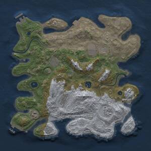 Thumbnail Rust Map: Procedural Map, Size: 3500, Seed: 228645370, 13 Monuments