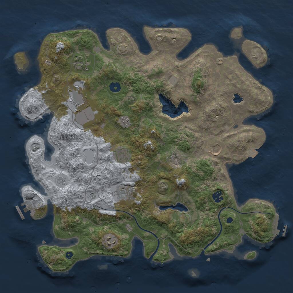 Rust Map: Procedural Map, Size: 4000, Seed: 1773450869, 14 Monuments