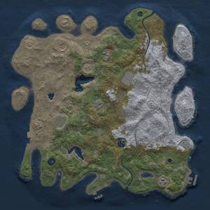 Thumbnail Rust Map: Procedural Map, Size: 4000, Seed: 860365824, 14 Monuments