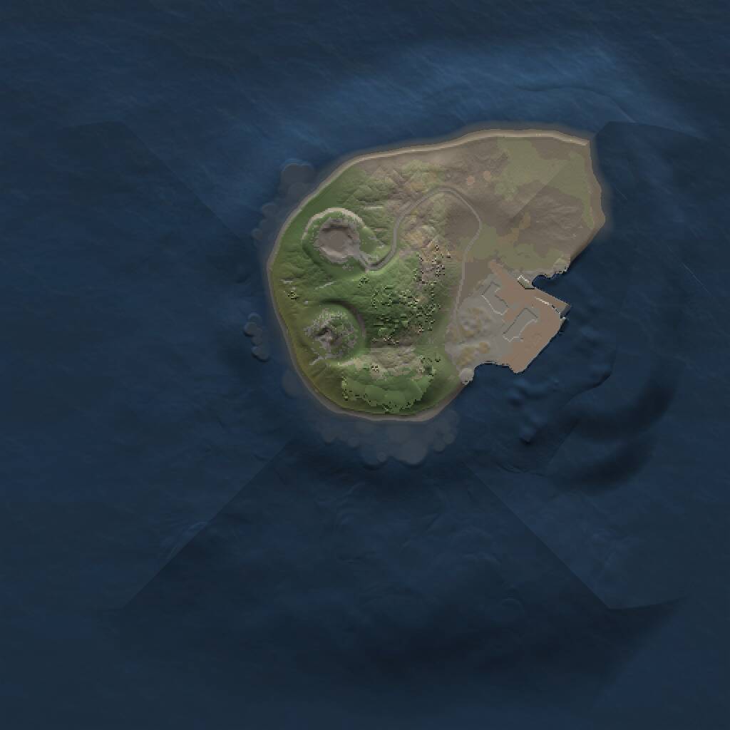 Rust Map: Procedural Map, Size: 1000, Seed: 1154055564, 1 Monuments