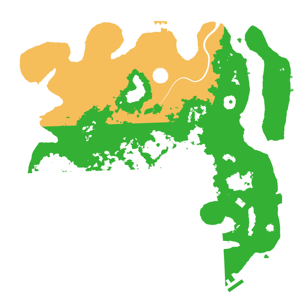 Biome Rust Map: Procedural Map, Size: 3500, Seed: 54049