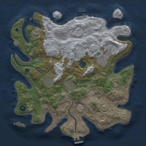 Thumbnail Rust Map: Procedural Map, Size: 3500, Seed: 9857, 15 Monuments