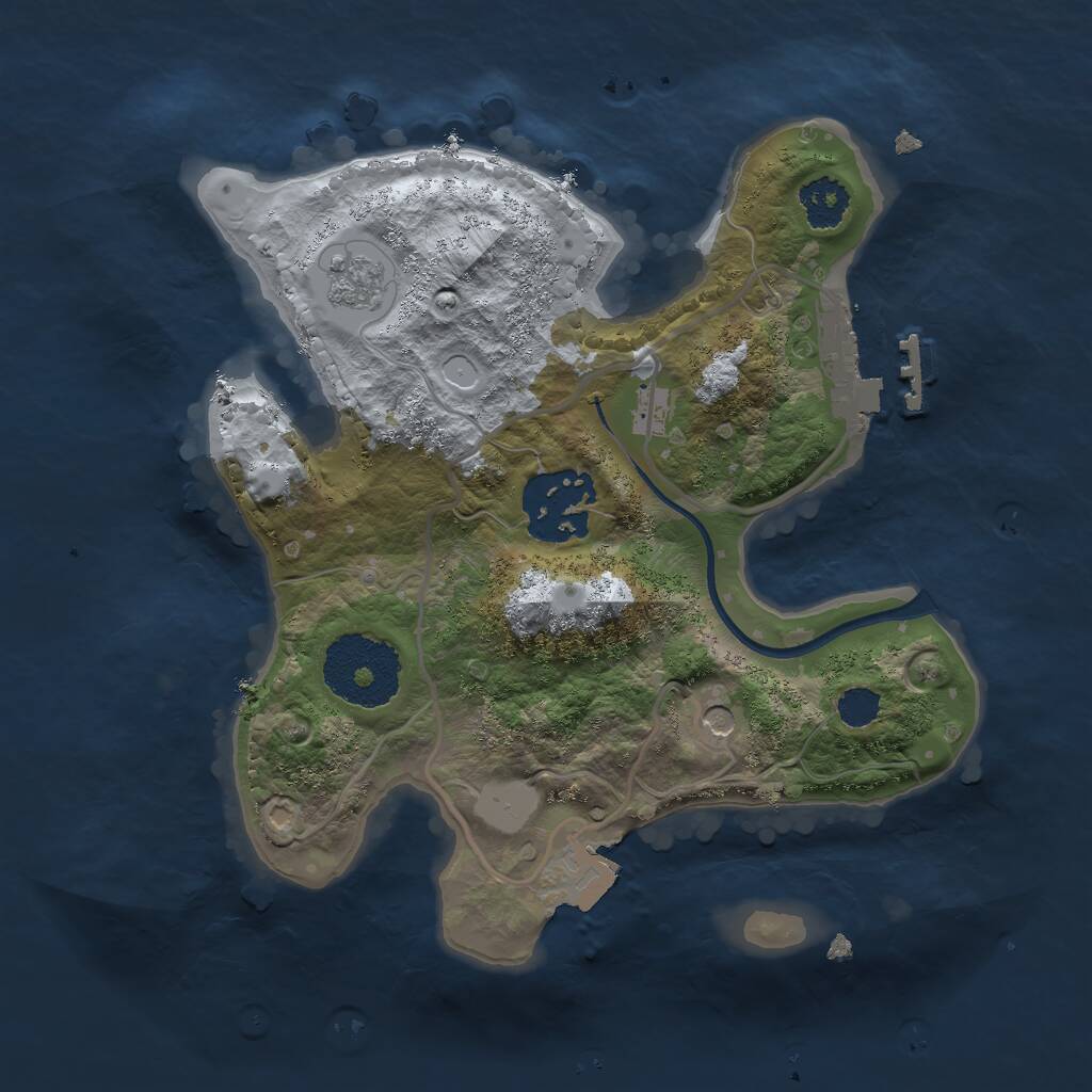 Rust Map: Procedural Map, Size: 2200, Seed: 139, 5 Monuments