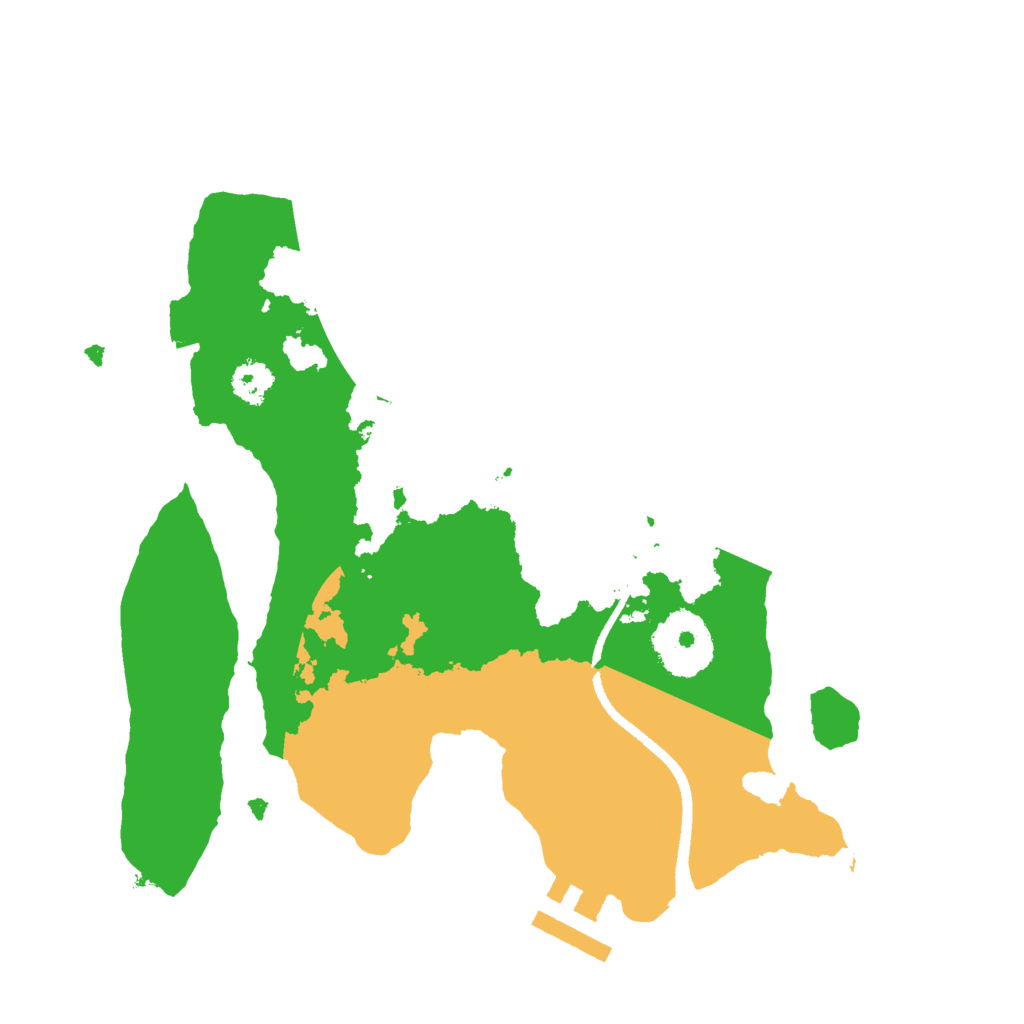 Biome Rust Map: Procedural Map, Size: 2500, Seed: 56660