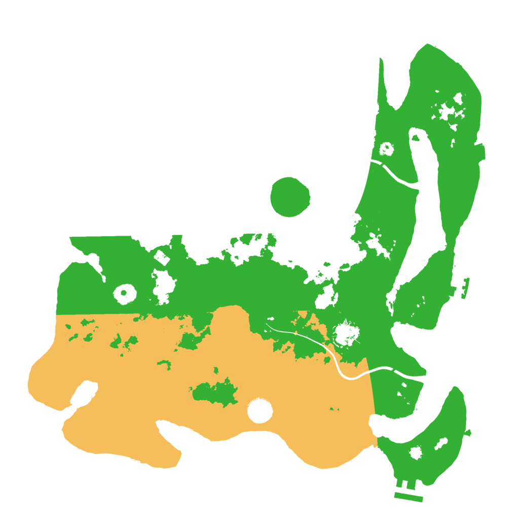 Biome Rust Map: Procedural Map, Size: 3666, Seed: 6660666