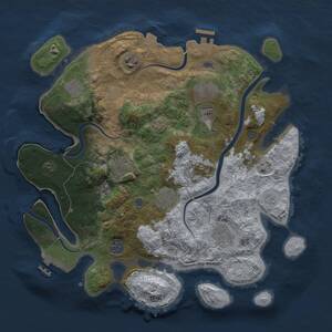 Thumbnail Rust Map: Procedural Map, Size: 3500, Seed: 348672732, 16 Monuments