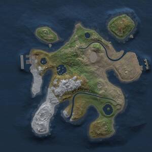 Thumbnail Rust Map: Procedural Map, Size: 2250, Seed: 529948022, 5 Monuments