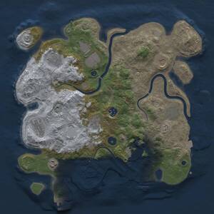 Thumbnail Rust Map: Procedural Map, Size: 3700, Seed: 582651570, 16 Monuments