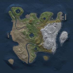 Thumbnail Rust Map: Procedural Map, Size: 2500, Seed: 61749897, 6 Monuments