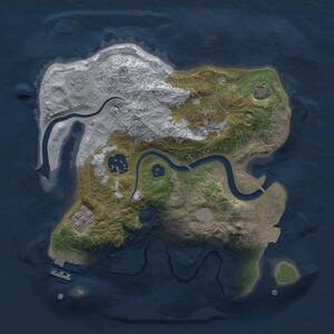 Thumbnail Rust Map: Procedural Map, Size: 2500, Seed: 1327756760, 8 Monuments