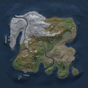 Thumbnail Rust Map: Procedural Map, Size: 2500, Seed: 1327756760, 7 Monuments