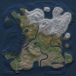 Thumbnail Rust Map: Procedural Map, Size: 3500, Seed: 1071920158, 13 Monuments