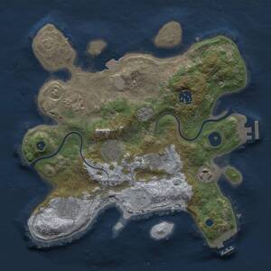 Thumbnail Rust Map: Procedural Map, Size: 3000, Seed: 934460533, 12 Monuments