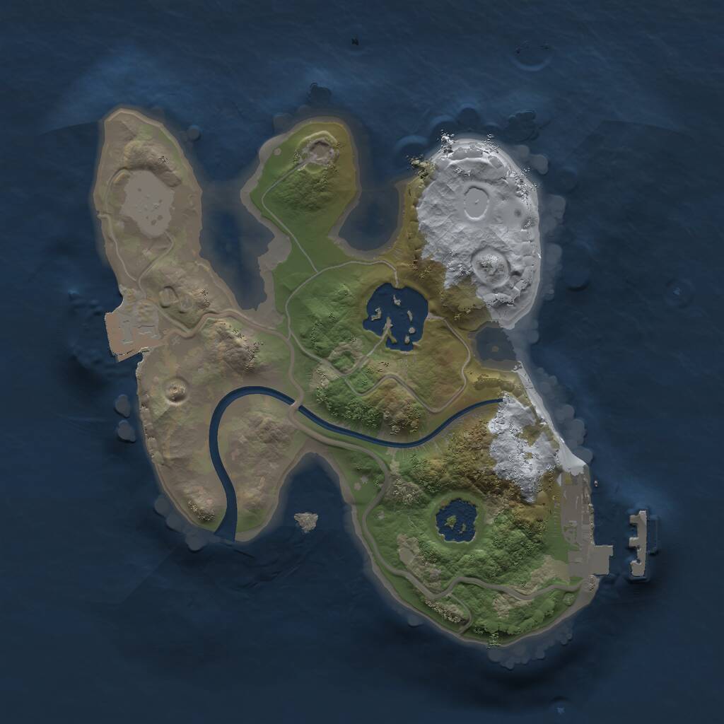 Rust Map: Procedural Map, Size: 1700, Seed: 503, 3 Monuments