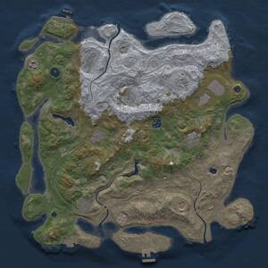 Thumbnail Rust Map: Procedural Map, Size: 4250, Seed: 64951665, 17 Monuments