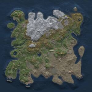 Thumbnail Rust Map: Procedural Map, Size: 3750, Seed: 368667589, 15 Monuments