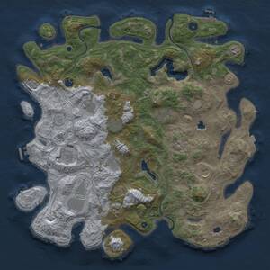 Thumbnail Rust Map: Procedural Map, Size: 4500, Seed: 1869376, 17 Monuments