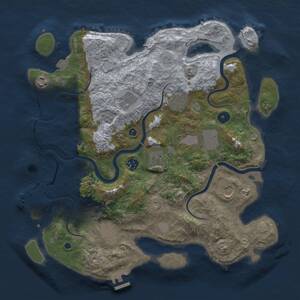 Thumbnail Rust Map: Procedural Map, Size: 3850, Seed: 5, 15 Monuments
