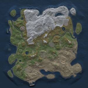 Thumbnail Rust Map: Procedural Map, Size: 3850, Seed: 5, 15 Monuments