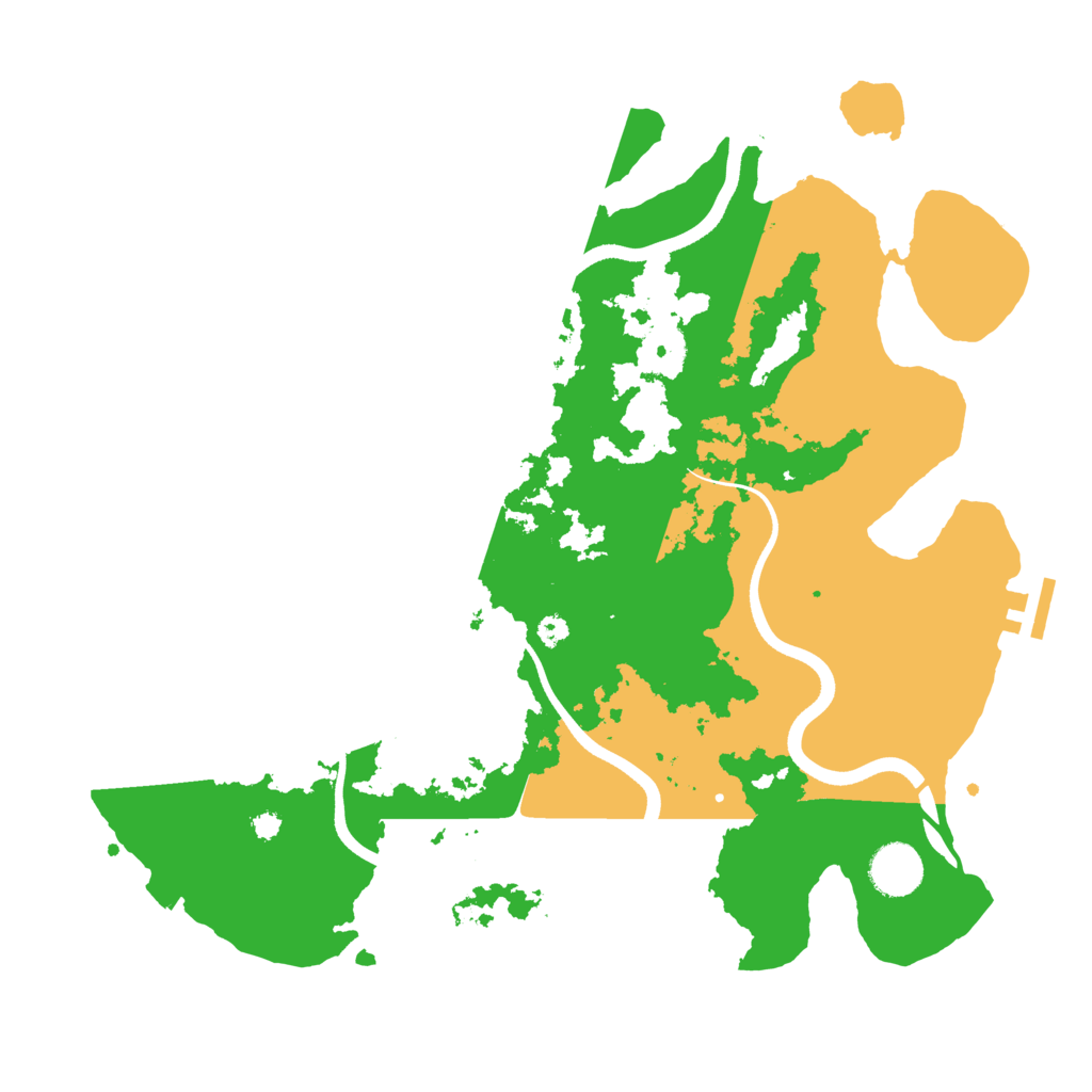 Biome Rust Map: Procedural Map, Size: 3600, Seed: 1280