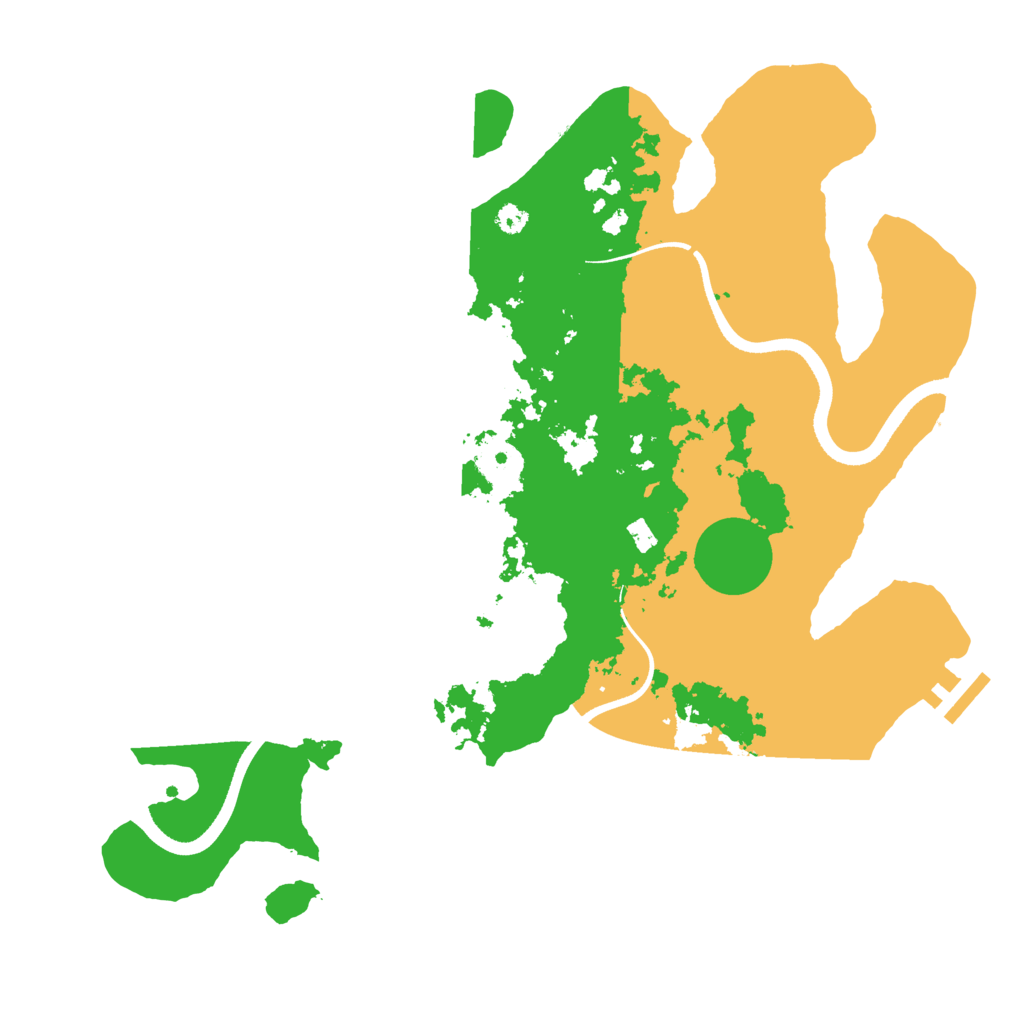 Biome Rust Map: Procedural Map, Size: 3500, Seed: 49992