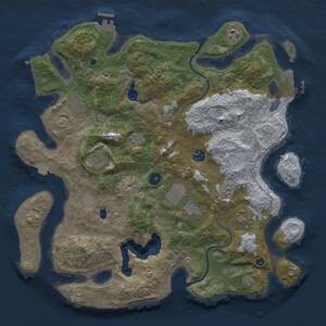 Thumbnail Rust Map: Procedural Map, Size: 4000, Seed: 20102, 13 Monuments