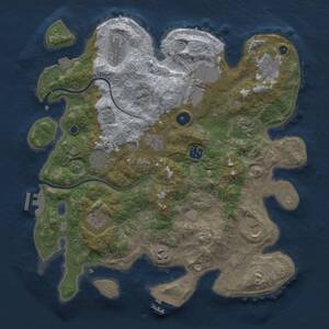 Thumbnail Rust Map: Procedural Map, Size: 3750, Seed: 225704443, 16 Monuments