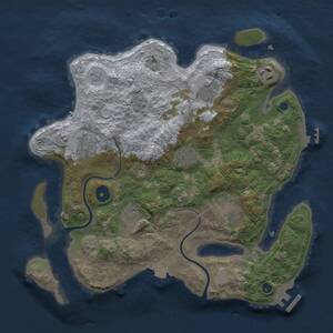 Thumbnail Rust Map: Procedural Map, Size: 3250, Seed: 2081542445, 13 Monuments