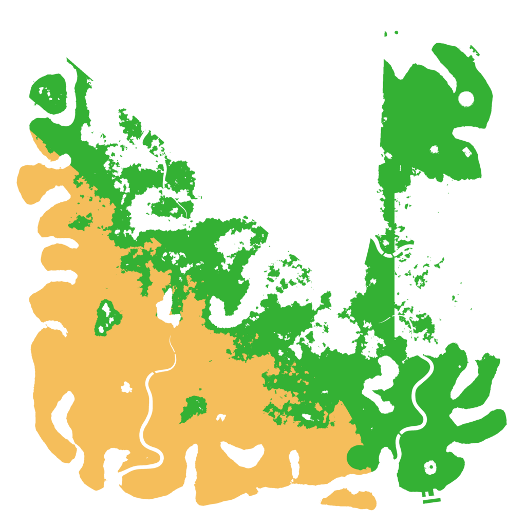 Biome Rust Map: Procedural Map, Size: 6000, Seed: 264254