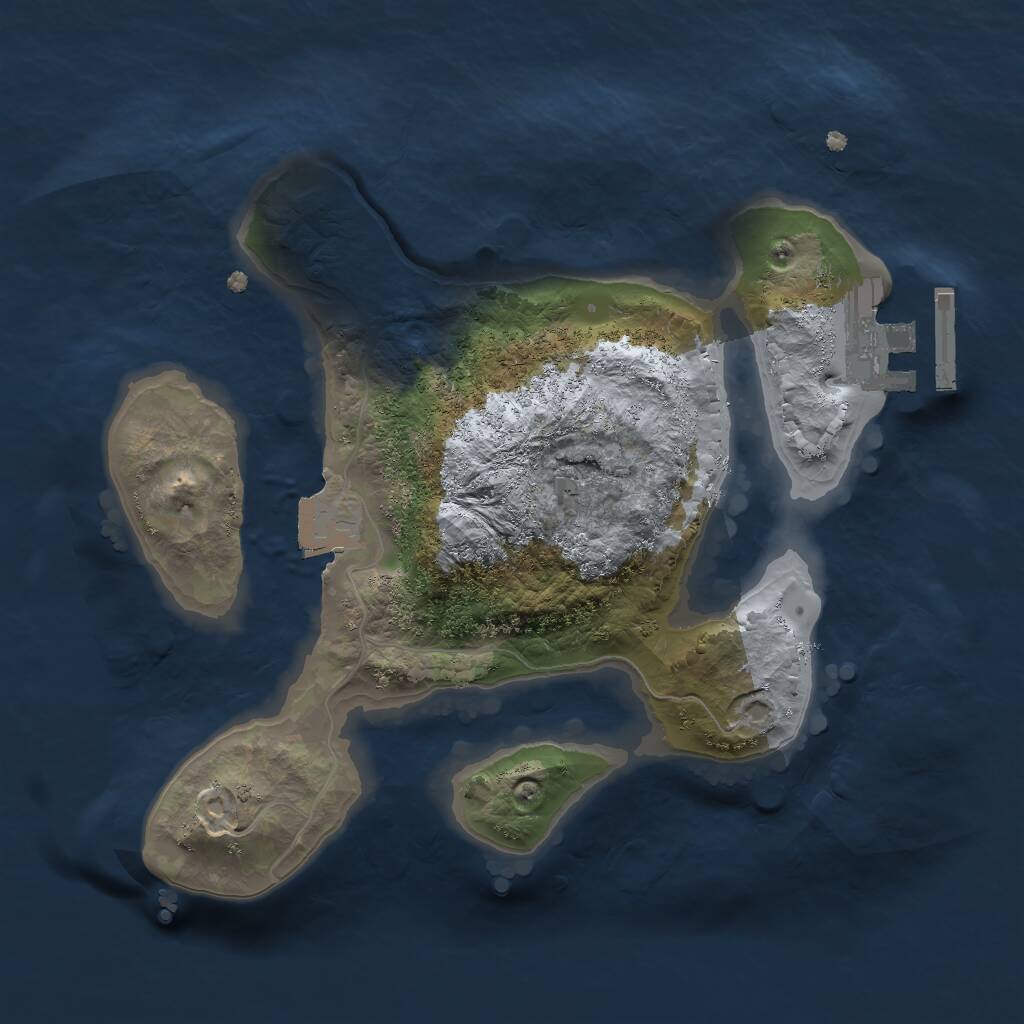 Rust Map: Procedural Map, Size: 2000, Seed: 93656806, 2 Monuments